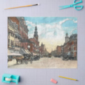 ヴィンテージタウンダウンタウンオハイオデコパージュティッシュペーパー 薄葉紙 (クラフト)