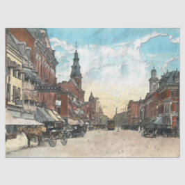 ヴィンテージタウンダウンタウンオハイオデコパージュティッシュペーパー 薄葉紙