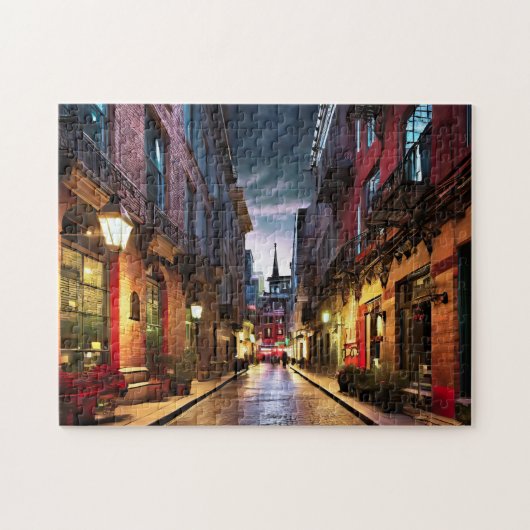 ヴィンテージタウン1簡単ブレインアートパズル写真パズル ジグソーパズル (横)