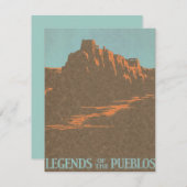 ヴィンテージタオス・プエブロス・ニューメキシコ、旅行ポスターアート (正面/裏面)