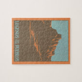 ヴィンテージタオス・プエブロス・ニューメキシコ、旅行ポスターアート ジグソーパズル (横)