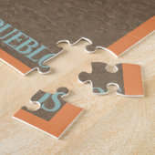 ヴィンテージタオス・プエブロス・ニューメキシコ、旅行ポスターアート ジグソーパズル (側面)