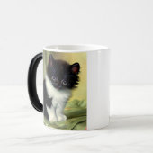 ヴィンテージタキシードキッテンイラストレーション モーフィングマグカップ (正面左)