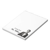 ヴィンテージタキシードパーソナライズされたゲント ノートパッド (回転)