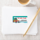 ヴィンテージタクシーのクリスマスカード住所 シール (インサイチュ)