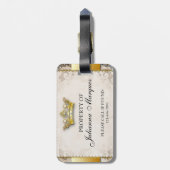 ヴィンテージタグのロイヤリティプロパティ ラゲッジタグ (裏面縦)