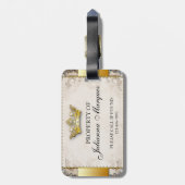 ヴィンテージタグのロイヤリティプロパティ ラゲッジタグ (裏面縦)
