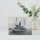 ヴィンテージタグボートウォーターフロントブルックリンマンハッタン ポストカード (スタンド正面)