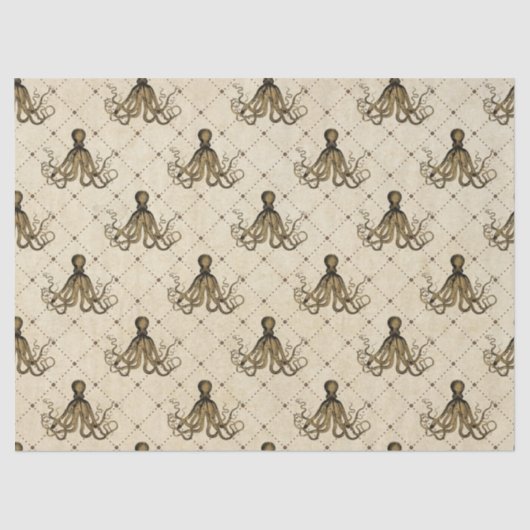 ヴィンテージタコのクリームデコップページ 薄葉紙 (正面)