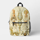 ヴィンテージタコイカガモチョニアバイエルンストハエッケル プリントバックパック (正面)