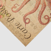 ヴィンテージタコイカ海洋生物フランスの動物 薄葉紙 (詳細)