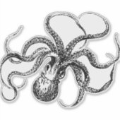 ヴィンテージタコイラストレーション シール (正面)