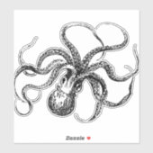 ヴィンテージタコイラストレーション シール (シート)