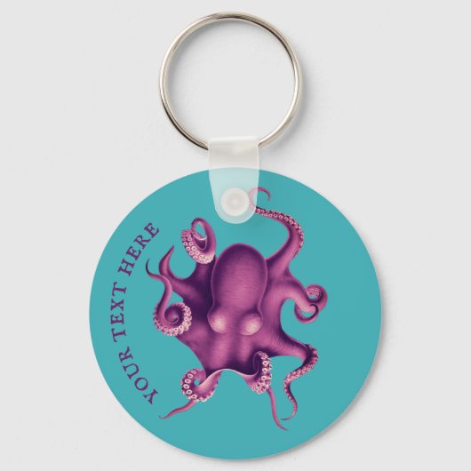 ヴィンテージタコイラストレーション（ヴァルディブ探検） キーホルダー (正面)