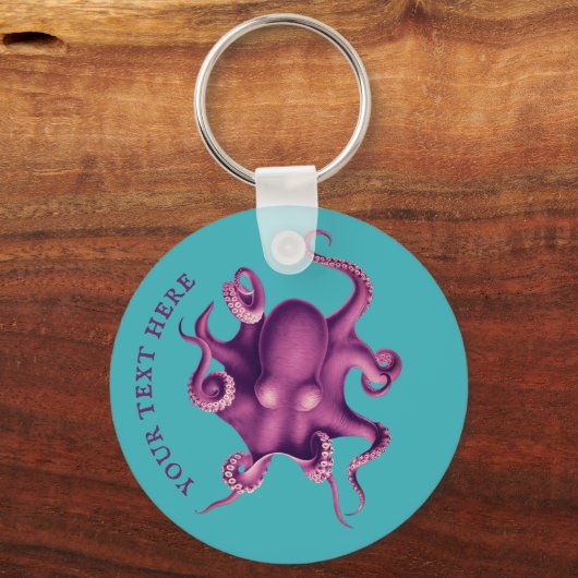 ヴィンテージタコイラストレーション(ヴァルディブ探検) キーホルダー (正面)