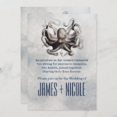 ヴィンテージタコシーソルトビーチ結婚式招待状 招待状 (正面/裏面)