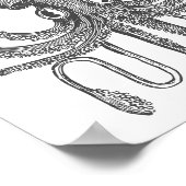 ヴィンテージタコスケッチイン白黒 ポスター (角)