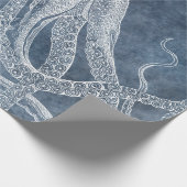 ヴィンテージタコストワイライトブルーデニムウォーターカラー ラッピングペーパー (角)