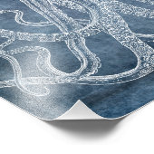 ヴィンテージタコトワイライトブルーデニムウォーターカラー フォトプリント            (角)