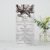 ヴィンテージタコビーチ結婚式エレガントメニューカード メニュー (スタンド正面)