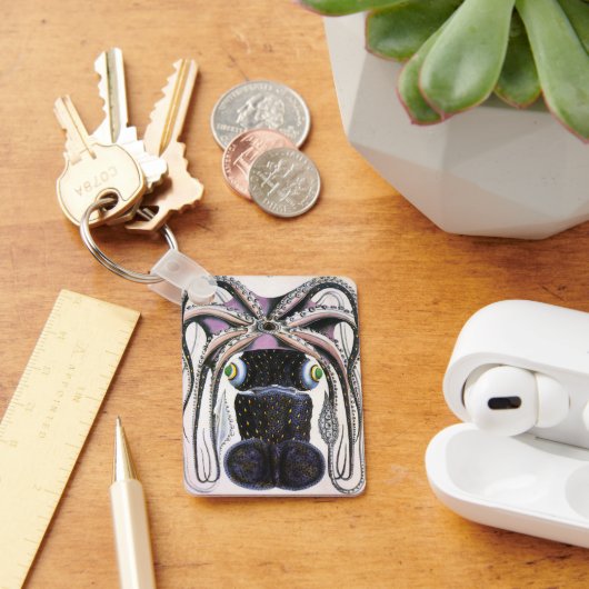 ヴィンテージタコ又はイカ海洋生物動物 キーホルダー (デスク)