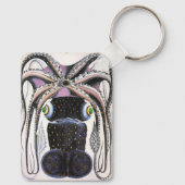 ヴィンテージタコ又はイカ海洋生物動物 キーホルダー (裏面)