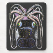 ヴィンテージタコ又はイカ海洋生物動物 マウスパッド (正面)