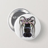 ヴィンテージタコ又はイカ海洋生物動物 缶バッジ (正面&裏面)