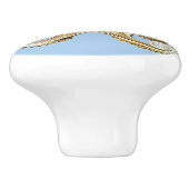 ヴィンテージタコ海洋生物イラストレーション セラミックノブ (側面)