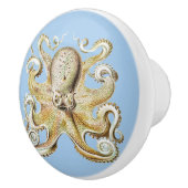 ヴィンテージタコ海洋生物イラストレーション セラミックノブ (右)