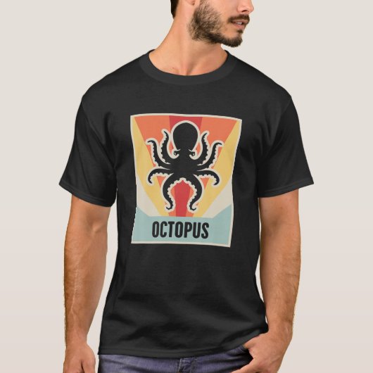 ヴィンテージタコ海生物 Tシャツ (正面)