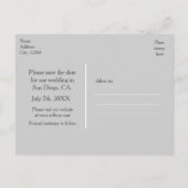 ヴィンテージタコ結婚式の日付はがき保存 案内ポストカード (裏面)