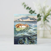 ヴィンテージタコ&イカ葉書 ポストカード (スタンド正面)