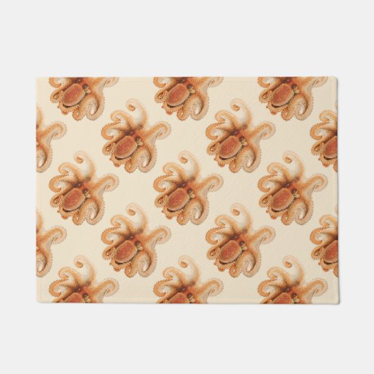 ヴィンテージタコ・サルティ、海洋水中競技動物 ドアマット (正面)