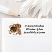 ヴィンテージタコ・バルガリス、海洋生物 ラベル (インサイチュ)