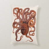 ヴィンテージタコ・マクロプス、海洋水中競技動物 アクセントクッション (裏面(縦))