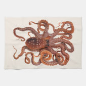 ヴィンテージタコ・マクロプス、海洋水中競技動物 キッチンタオル (横)