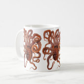 ヴィンテージタコ・マクロプス、海洋水中競技動物 コーヒーマグカップ (正面左)