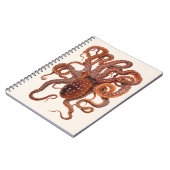 ヴィンテージタコ・マクロプス、海洋水中競技動物 ノートブック (左側)