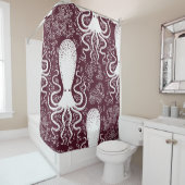 ヴィンテージタコ：水中パターンの壮麗 シャワーカーテン (インサイチュ)