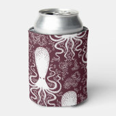 ヴィンテージタコ：水中パターンの壮麗 缶クーラー (缶正面)