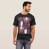 ヴィンテージタコ：水中パターンの壮麗 Tシャツ (正面フル)