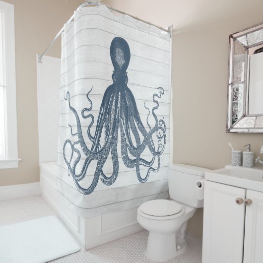 ヴィンテージタコ |石板青 シャワーカーテン (インサイチュ)