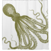 ヴィンテージタコ（緑V2） シャワーカーテン (正面)