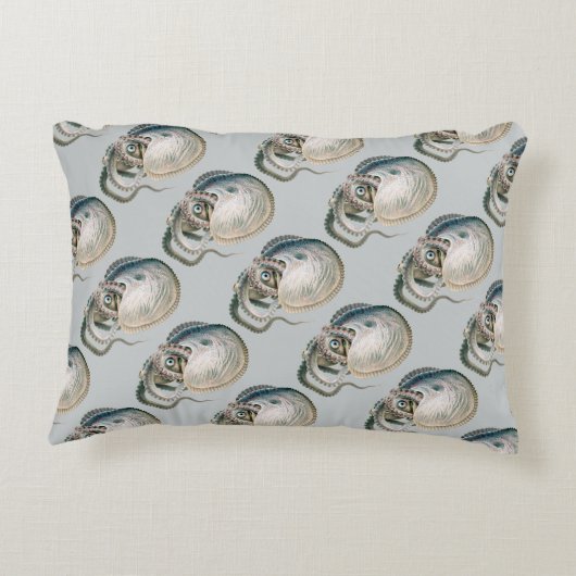 ヴィンテージタコArgonautonot、海洋生物 アクセントクッション (裏面)