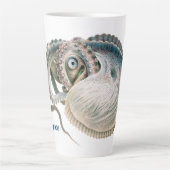 ヴィンテージタコArgonautonot、海洋生物 カフェラテマグ (正面)