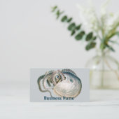 ヴィンテージタコArgonautonot、海洋生物 名刺 (スタンド正面)