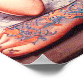 ヴィンテージタトゥオールドスクールガール ポスター (角)