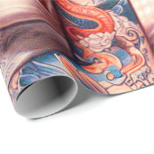 ヴィンテージタトゥオールドスクールガール ラッピングペーパー (ロールコーナー)