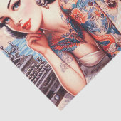 ヴィンテージタトゥオールドスクールガール 薄葉紙 (詳細)